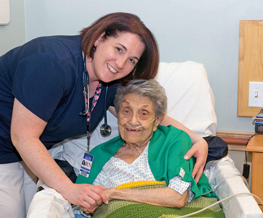 Nurse and patient at Calvary’s Brooklyn Campus