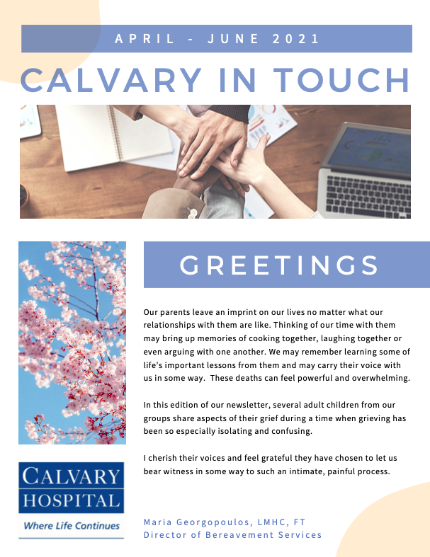 calvary in touch April May