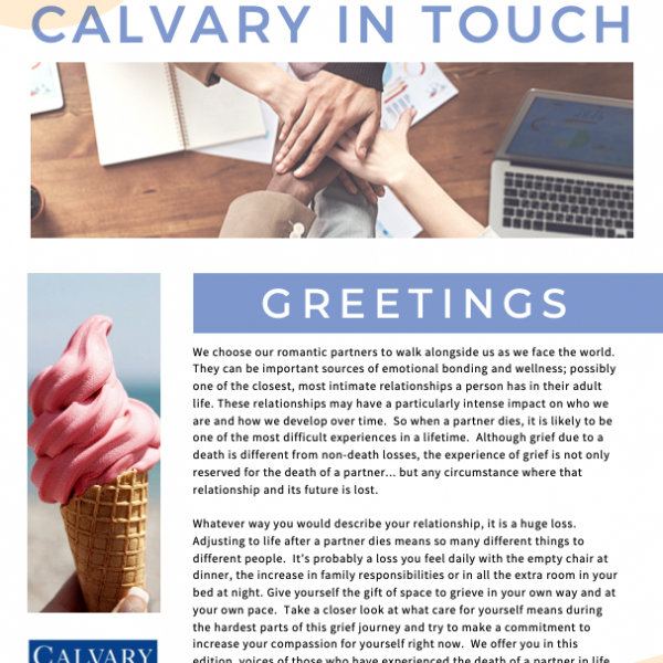 Calvary In Touch Newsletter July - September 2021