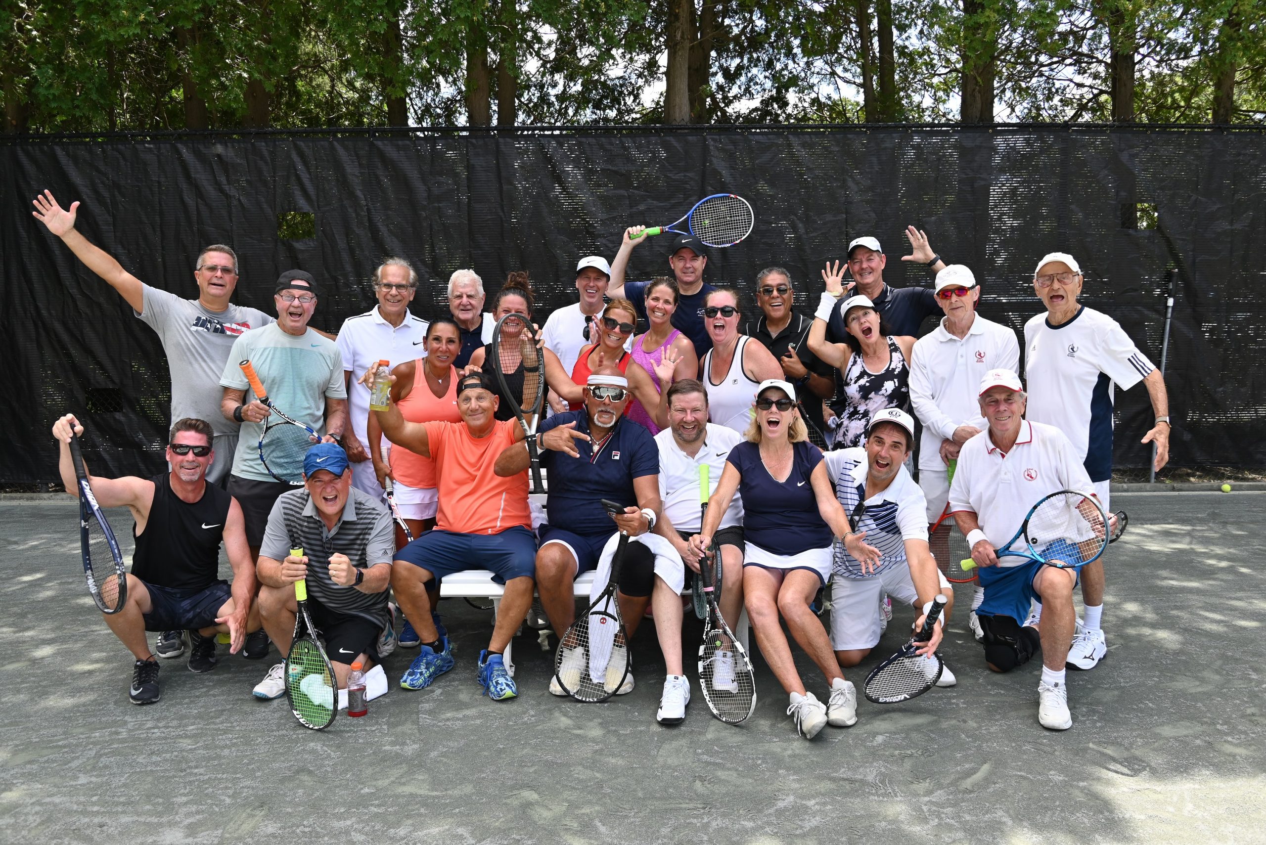 This year’s enthusiastic group of tennis players.