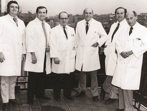 Second from left, at the VA Hospital in the 1960s