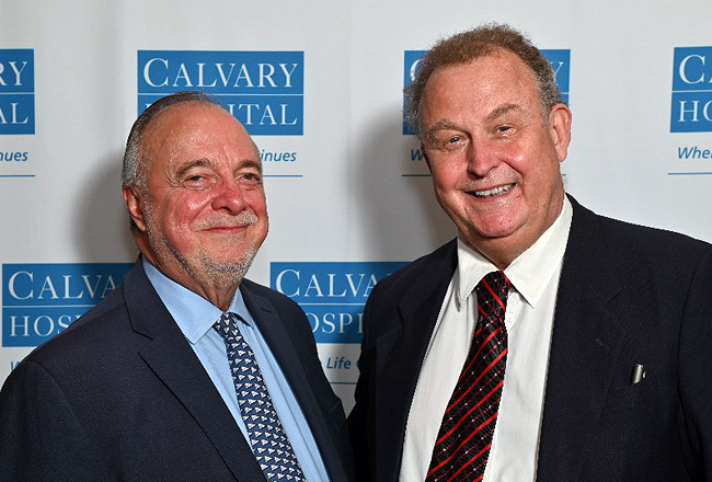 Pictured left to right: John A. Decina, Chairman, Calvary Hospital Board with Dr. Christopher Comfort, Calvary CEO.