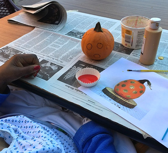 Patient Doing Crafts at Calvary